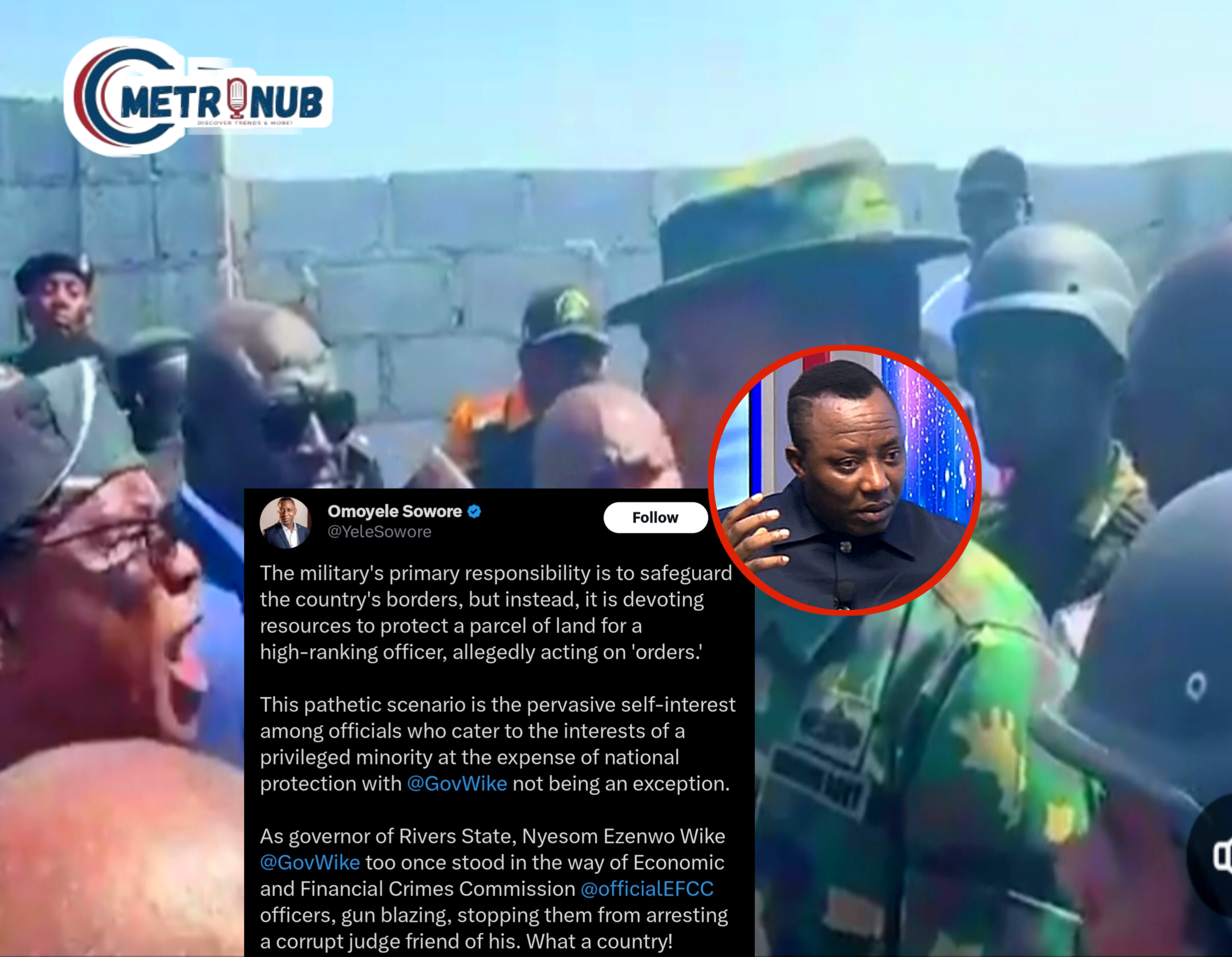 Sowore Breaks Silence on Clash Between FCT Minister Nyesom Wike and Naval Officer