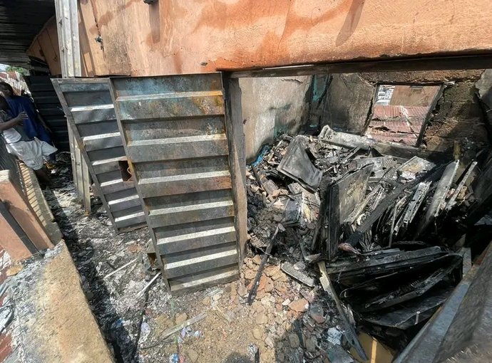Fire Outbreak in Nnewi Electrical Market, Anambra State | Eight Shops Damaged